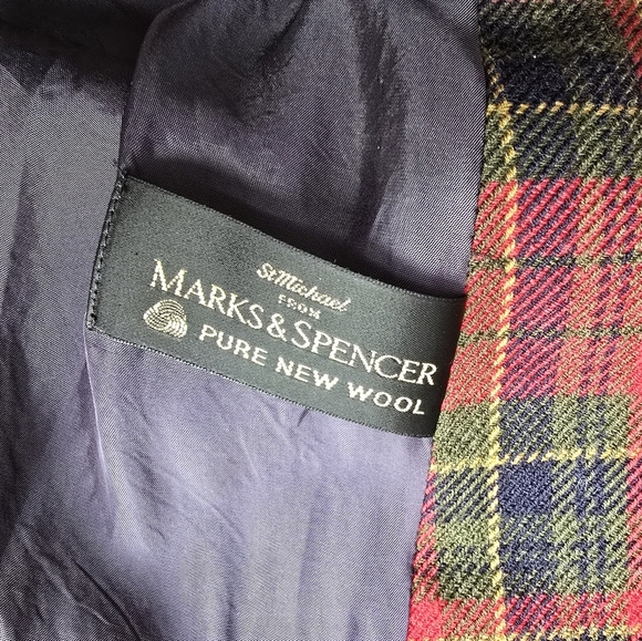 Vintage Tartan Scottish Plaid Double Breasted Blazer Preppy Academia Wool Blazer - Picture 7 of 16